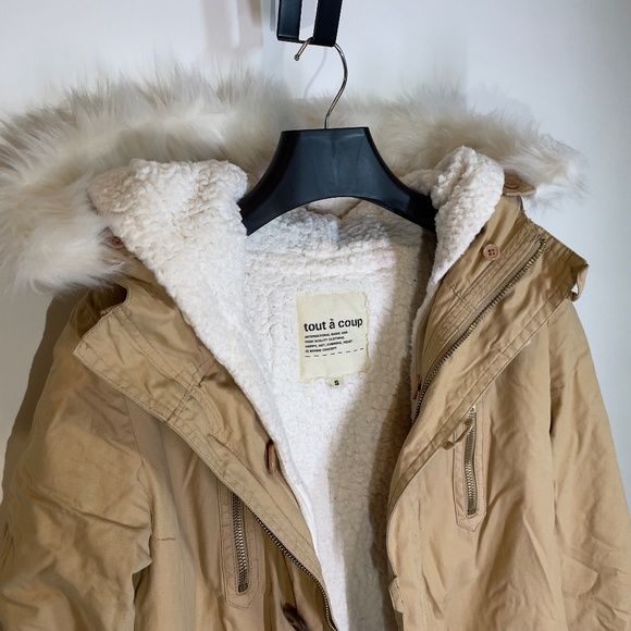 tout à coup Hooded Cotton Winter Jacket with Removable Liner - Picture 1 of 5